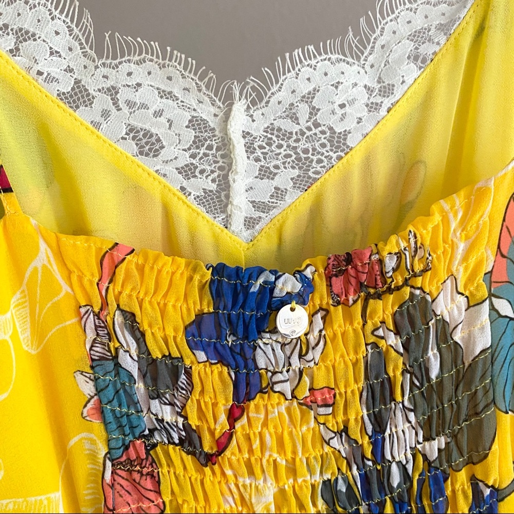 Liu Jo Yellow Floral Silk Dress - Picture 10 of 12